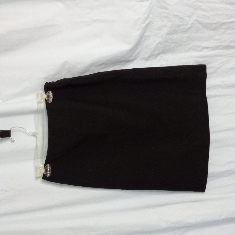 212 Collection 4 Skirt Black Lined Hidden Side Zipper Midi